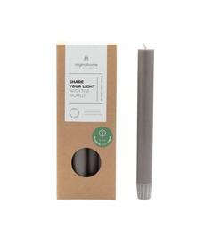 Original Home •• Dinner Candles Donkergrijs | 10 stuks | Dark Grey via De Groene Knoop