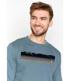GREENBOMB •• sweatpullover Mountain Stripes | Thunder Grey via De Groene Knoop