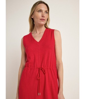 LANIUS •• Maxi jurk GOTS | Red from De Groene Knoop