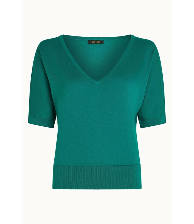 KING LOUIE •• Valentina Top Club | Kayaking Green Short Sleeve from De Groene Knoop