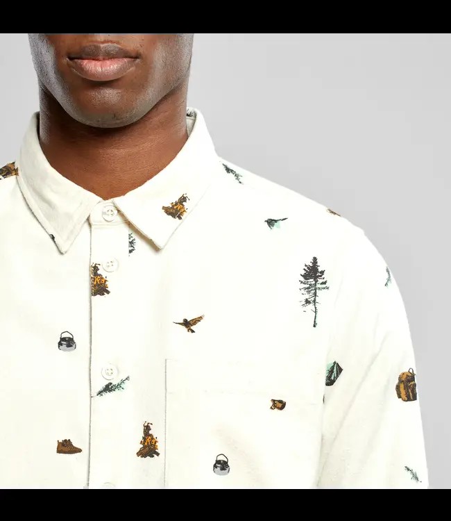 DEDICATED. •• Shirt Rute Hike AOP | Oat White from De Groene Knoop