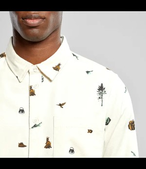 DEDICATED. •• Shirt Rute Hike AOP | Oat White from De Groene Knoop