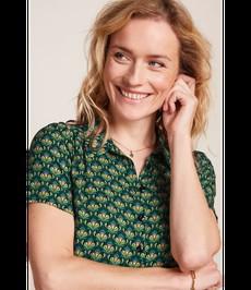 KING LOUIE •• Maisie Blouse Toulouse Dobby | Black via De Groene Knoop