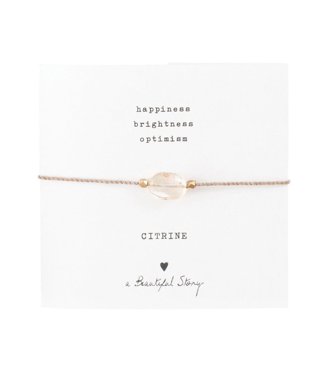 A BEAUTIFUL STORY •• Gemstone Card Citrine Gold from De Groene Knoop