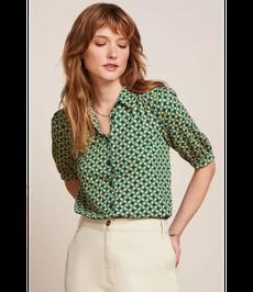 KING LOUIE •• Carina Blouse Scala | Kayaking Green via De Groene Knoop
