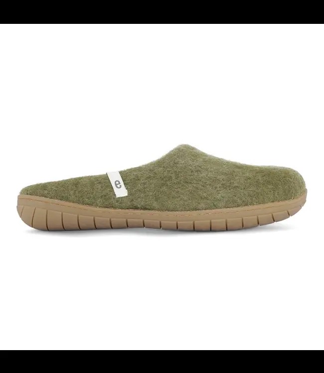 EGOS Copenhagen •• Slipper Rubberen Zool Moss Green from De Groene Knoop