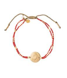 A BEAUTIFUL STORY •• Glitter Maansteen Goud Armband via De Groene Knoop