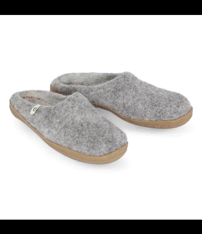 EGOS Copenhagen •• Slipper Rubberen Zool Natural Grey from De Groene Knoop