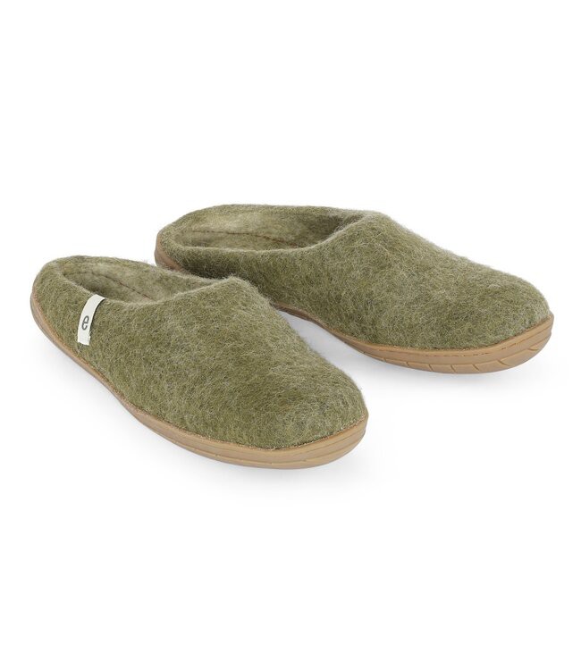 EGOS Copenhagen •• Slipper Rubberen Zool Moss Green from De Groene Knoop