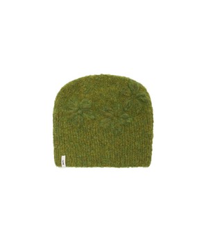 INTI Knitwear •• Beanie Daisy | in Cacao, Hierba, Silver from De Groene Knoop