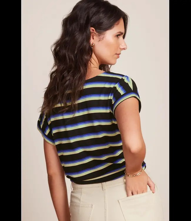 KING LOUIE •• Aria Knot Top Embla Stripe | Black from De Groene Knoop
