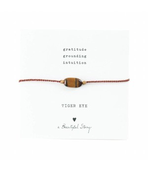 A BEAUTIFUL STORY Gemstone Card Tiger Eye Gold from De Groene Knoop