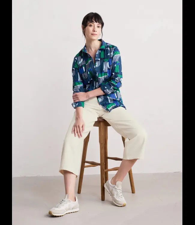 SEASALT CORNWALL •• Larissa Shirt | Zennor Abstract Maritime from De Groene Knoop