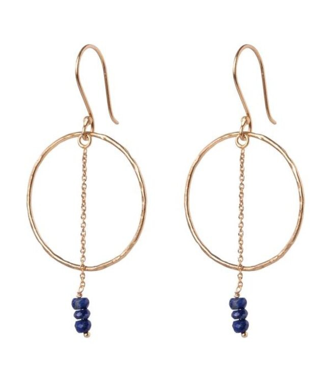 A BEAUTIFUL STORY •• Oorbellen Talent Lapis Lazuli Verguld from De Groene Knoop