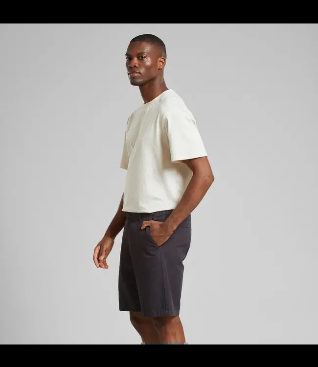 DEDICATED. •• Chino Shorts Nacka Canvas Phantom | Black from De Groene Knoop