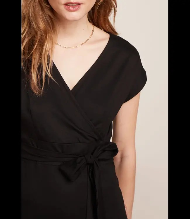 KING LOUIE •• Lot Midi Dress Viscose Classic | Black from De Groene Knoop