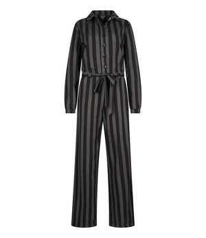 ZILCH •• Jumpsuit | Stripes Black from De Groene Knoop