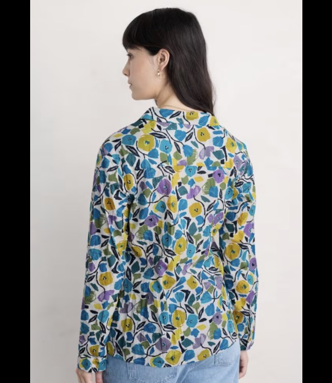 SEASALT CORNWALL •• Larissa Shirt | Zennor Blooms Chalk from De Groene Knoop