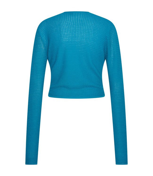 ZILCH •• CARDIGAN WRAP | Ocean bleu from De Groene Knoop