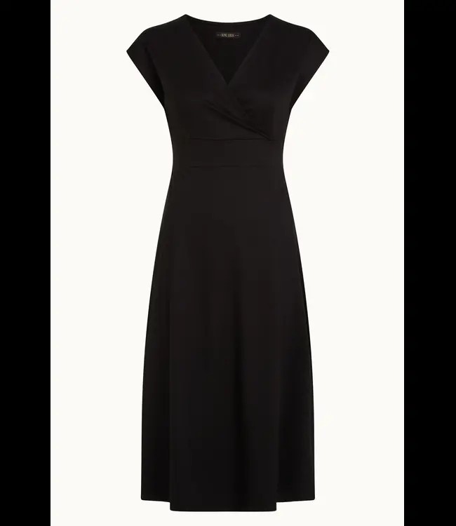 KING LOUIE •• Lot Midi Dress Viscose Classic | Black from De Groene Knoop