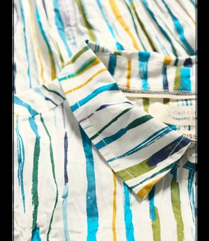 SEASALT CORNWALL •• Larissa Shirt | Painterly Stripe Chalk from De Groene Knoop