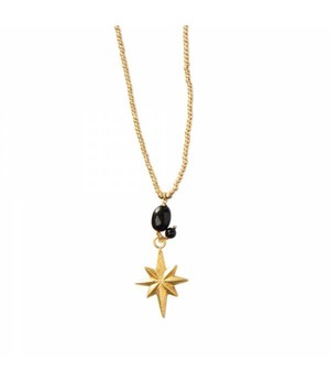 A BEAUTIFUL STORY •• Blessing Zwarte Onyx Goud Ketting from De Groene Knoop