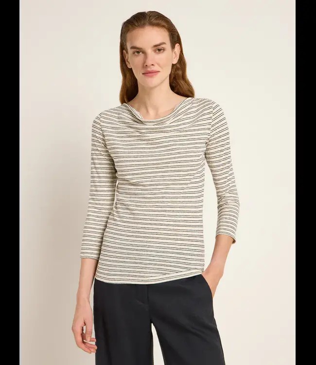 LANIUS •• Waterval shirt OCS | Creme/ Black from De Groene Knoop