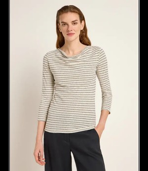 LANIUS •• Waterval shirt OCS | Creme/ Black from De Groene Knoop