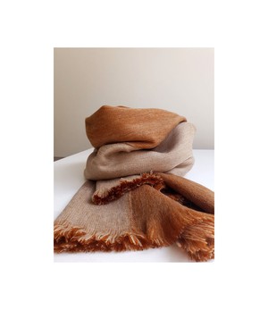 Bufandy •• Brushed Doble Mocha Whip | Alpaca Shawl from De Groene Knoop