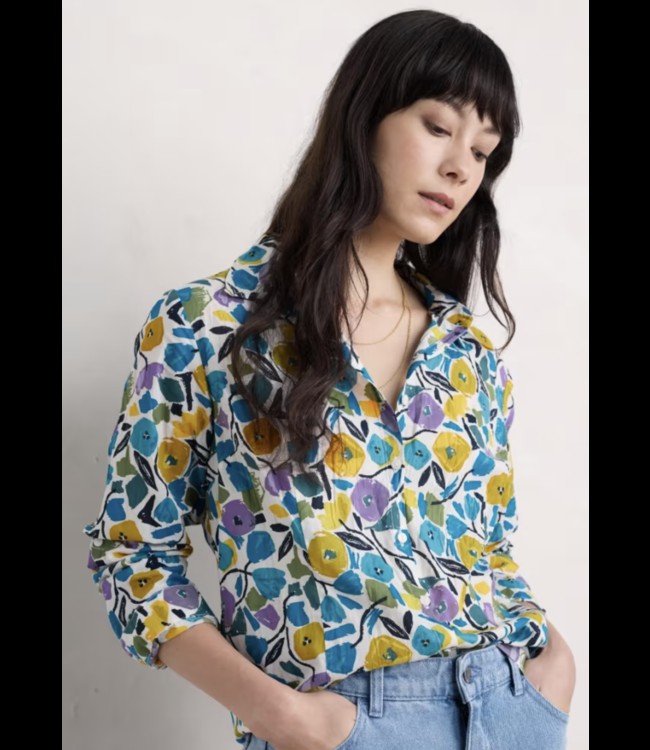 SEASALT CORNWALL •• Larissa Shirt | Zennor Blooms Chalk from De Groene Knoop