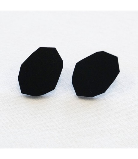 Studio NokNok •• oorbellen | STUD.09 BLACK from De Groene Knoop