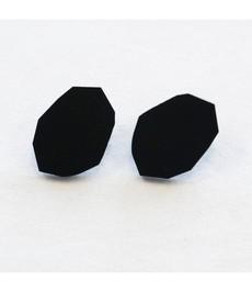 Studio NokNok •• oorbellen | STUD.09 BLACK via De Groene Knoop