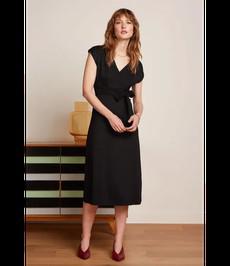 KING LOUIE •• Lot Midi Dress Viscose Classic | Black via De Groene Knoop