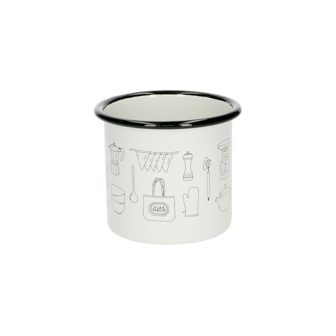 Beker met oor, emaille, Dille & Kamille iconen, 300 ml from Dille & Kamille