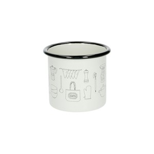 Beker met oor, emaille, Dille & Kamille iconen, 300 ml from Dille & Kamille