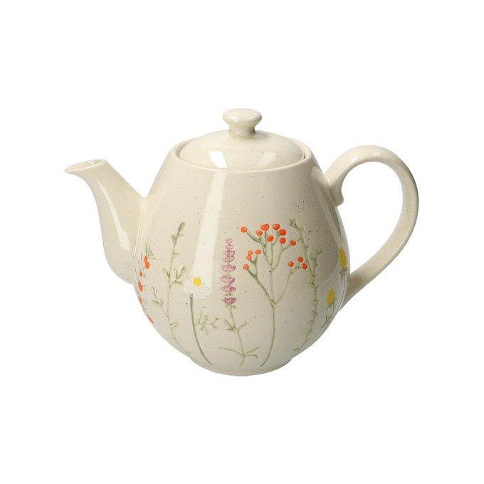 Theepot, steengoed, botanisch 1,8 liter from Dille & Kamille