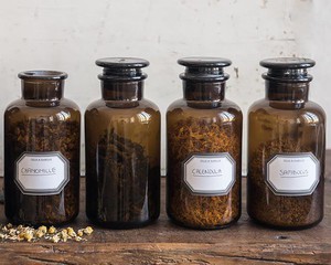 Apothekerspot, glas, bruin, Ø 10 x 21,5 cm from Dille & Kamille