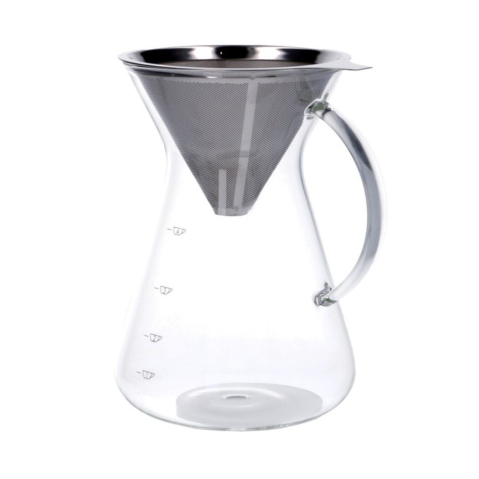 Koffiekan met filter, glas en RVS, 600 ml from Dille & Kamille