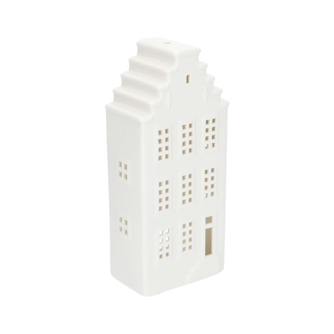 Waxinelichthouder, porselein, huisje met trapgevel, 20 cm from Dille & Kamille