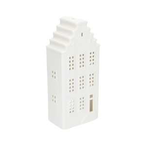 Waxinelichthouder, porselein, huisje met trapgevel, 20 cm from Dille & Kamille