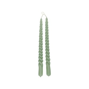 Dinerkaars gedraaid, celadon groen, 29 cm, set van 2 from Dille & Kamille