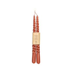 Dinerkaars gedraaid, terracotta, 29 cm, set van 2 from Dille & Kamille