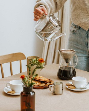 Koffiekan met filter, glas en RVS, 600 ml from Dille & Kamille