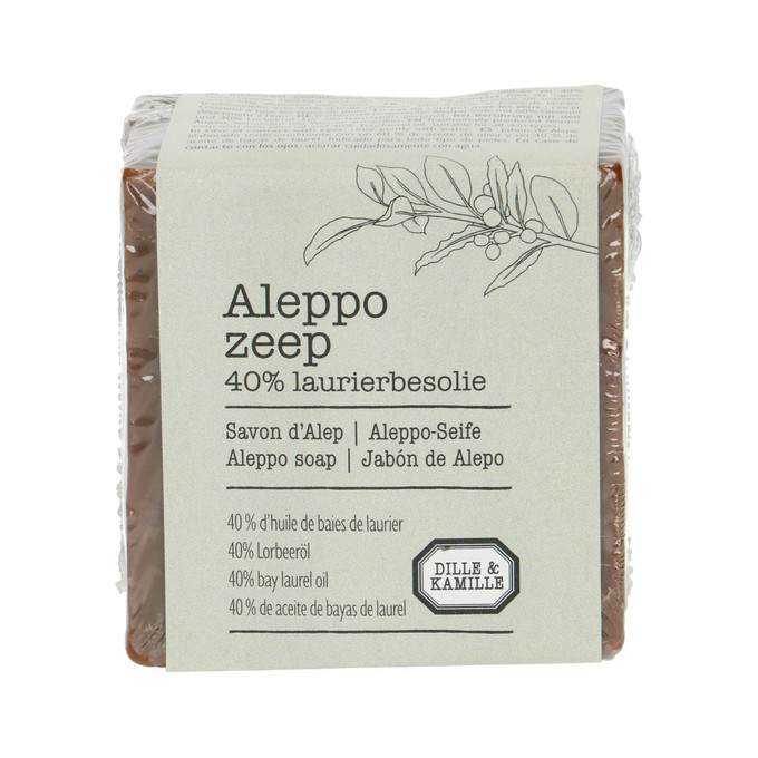 Aleppo-zeep, 60% olijfolie 40% laurierbessenolie, 185 gram from Dille & Kamille