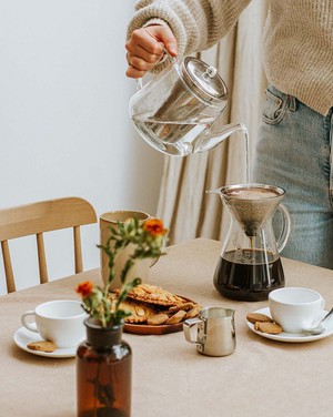 Koffiekan met filter, glas en RVS, 600 ml from Dille & Kamille