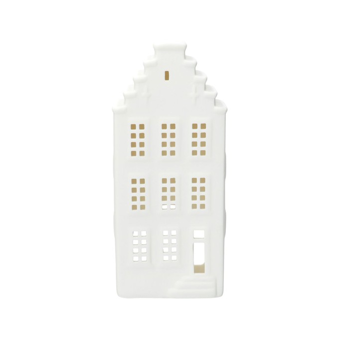 Waxinelichthouder, porselein, huisje met trapgevel, 20 cm from Dille & Kamille