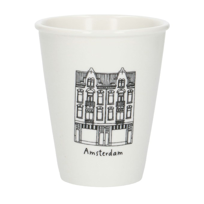 Gevel mok, Amsterdam De Pijp, porselein, 200 ml from Dille & Kamille