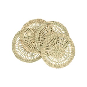 Onderzetter rond, zeegras, Ø 11 cm, 4 stuks from Dille & Kamille