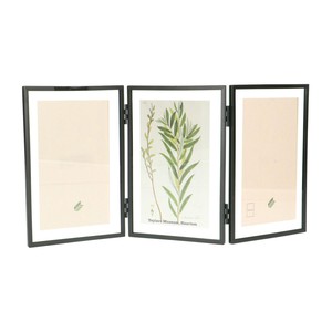 Fotolijstje drieluik, metaal, zwart, 3x 10 x 15 cm from Dille & Kamille
