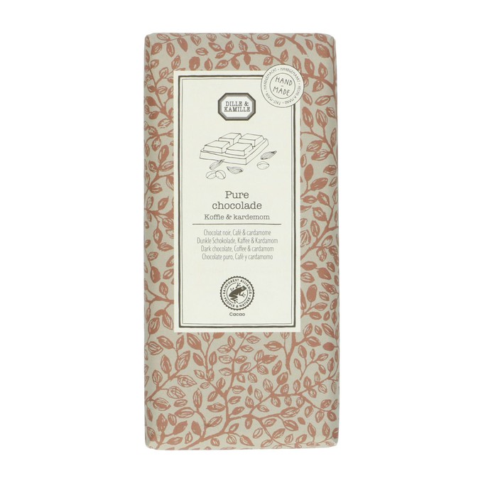 Chocoladetablet, puur, koffie & kardemom 130 g from Dille & Kamille